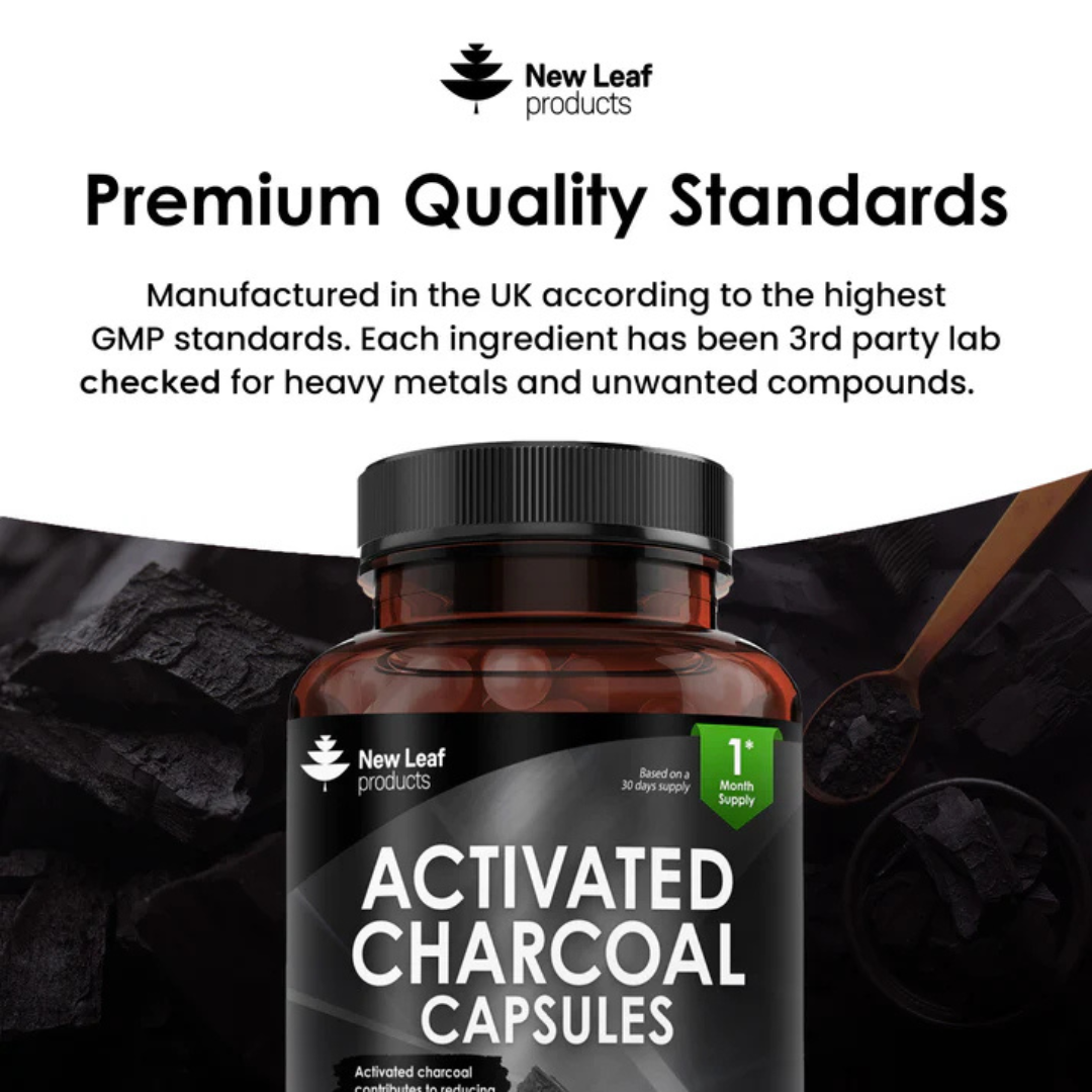 Activated Charcoal High Strength Supplement Capsules - 1 month