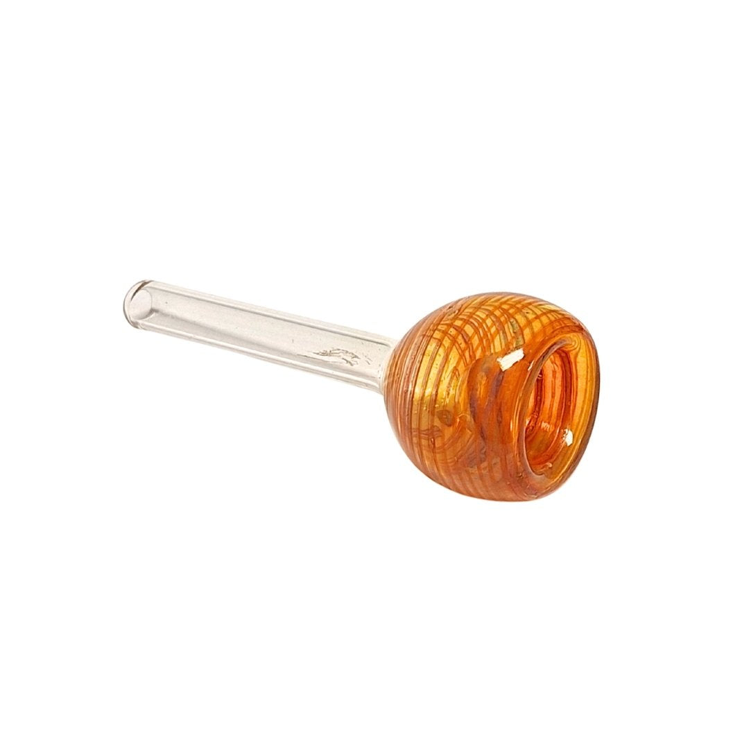 Amber Swirl Glass Slide Bowl – Long Stem (±10mm)