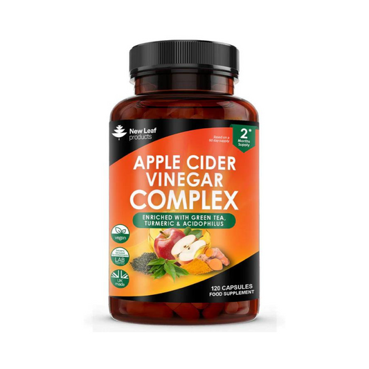 Apple Cider Vinegar with Mother Capsules , High Strength Apple Cider Vinegar with Mother + Probiotics, Tumeric & Ginger