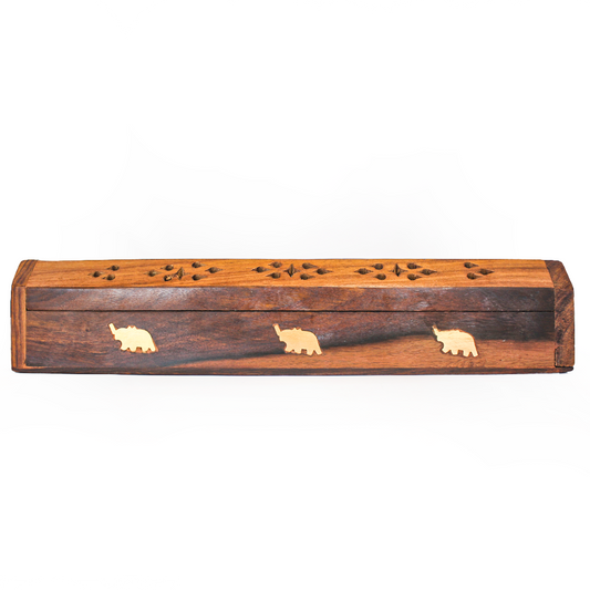 Ash Wooden Box - Elephant Design