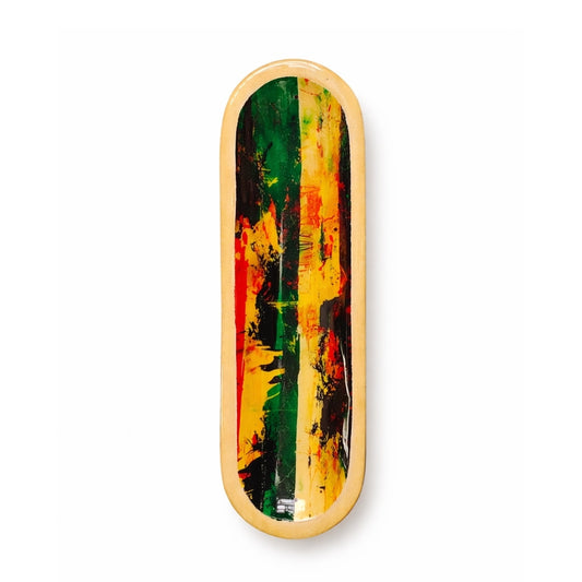 Colourful Splash Incense Holder – Wooden Ash Catcher Tray
