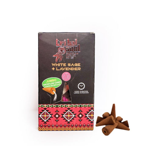 Tribal Soul White Sage and Lavender Backflow Cones