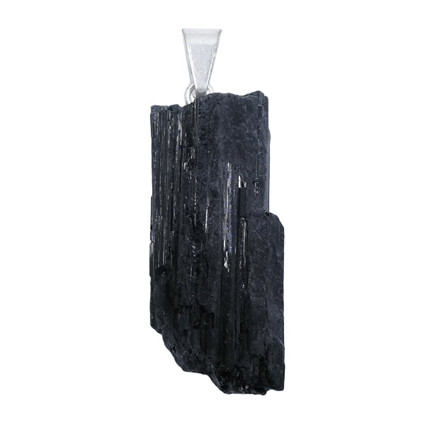 Black Tourmaline Rough Pendant