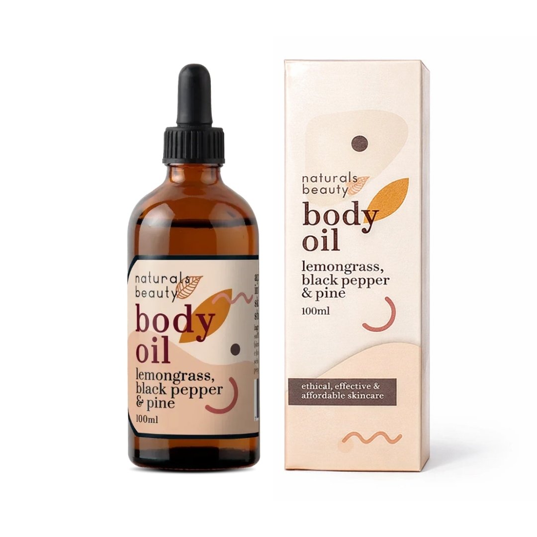 Body Oil with Lemongrass, Black Pepper & Pine – 100ml