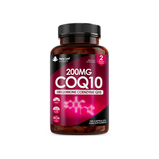 CoQ10 Supplement - Co Enzyme CQ10 High Strength 200mg Vegan Ubiquinone Coenzyme -120 Capsules