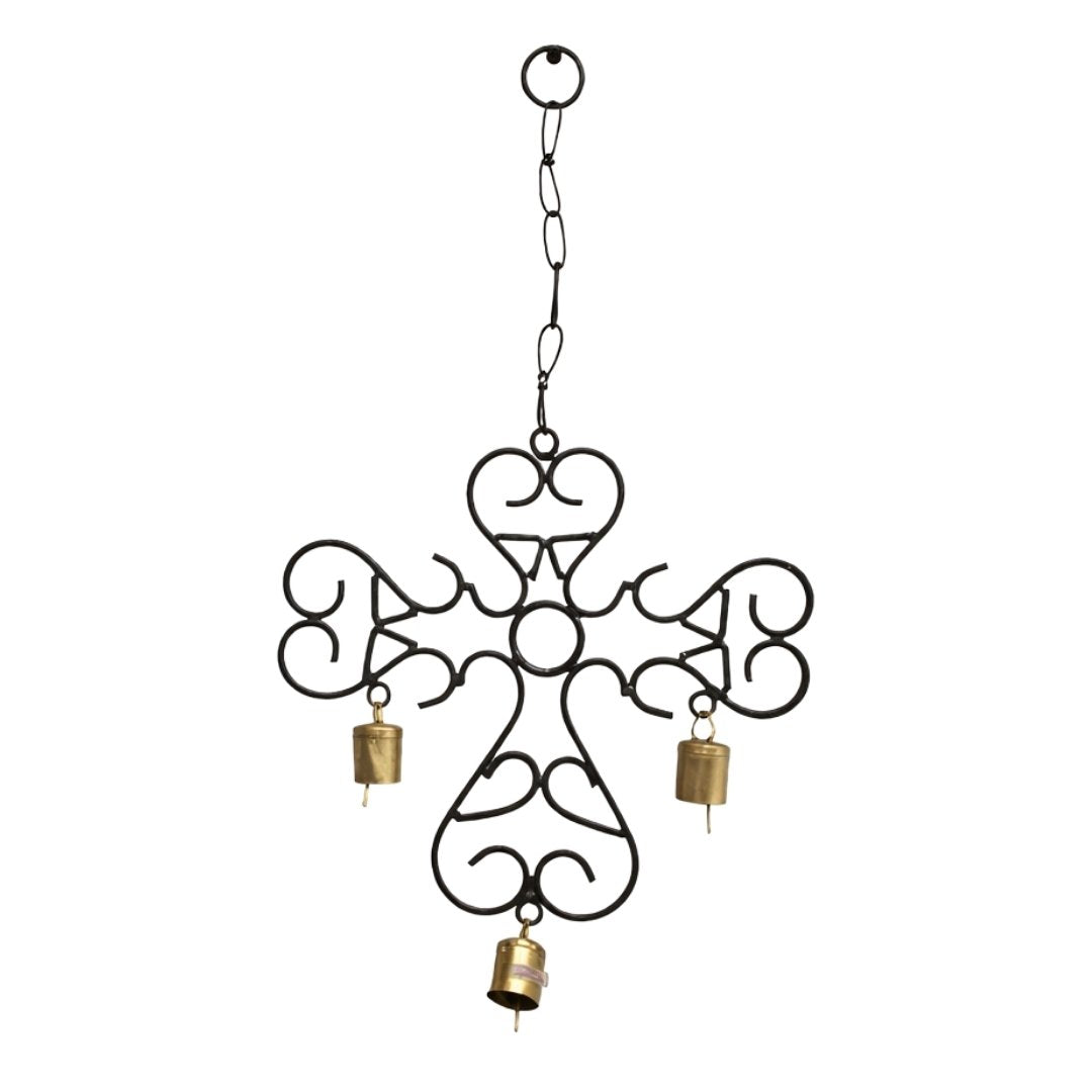 Cross Windchime – Metal Hanging Bells