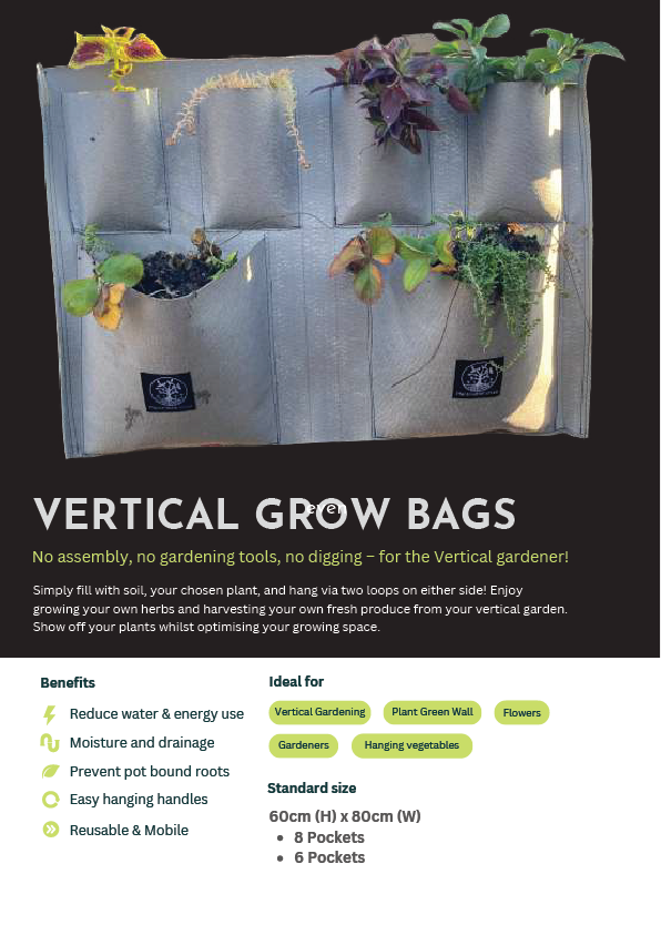 Vertical 6 & 8 Pocket Grow Bag Plant Matters