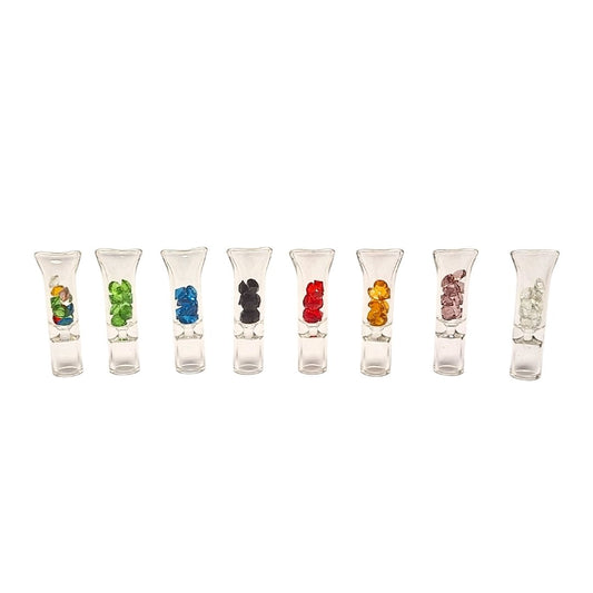 Glass Filter Tips with Gems – Assorted Colours