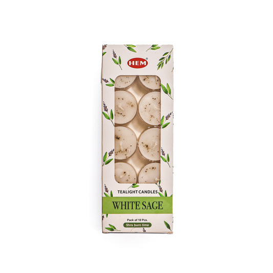 HEM Smudge White Sage Tealight Candles