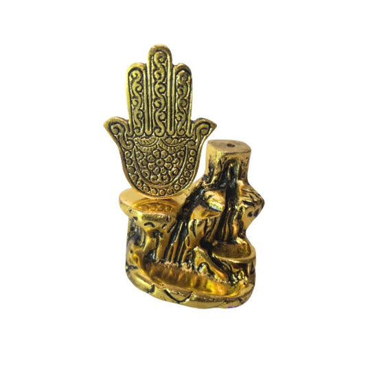 Hamsa Hand Backflow Incense Burner – Metal
