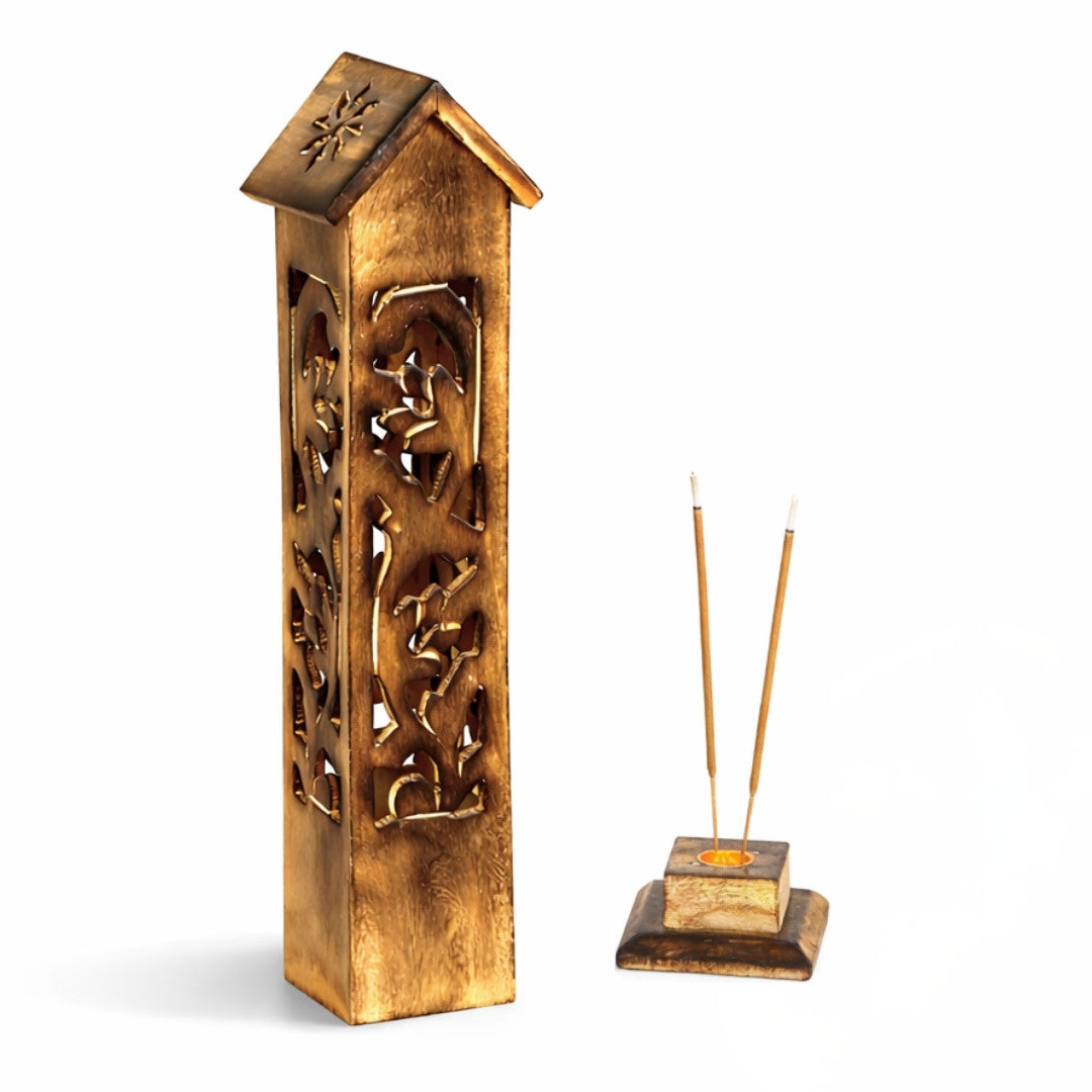 House Tower Incense Holder – Wooden