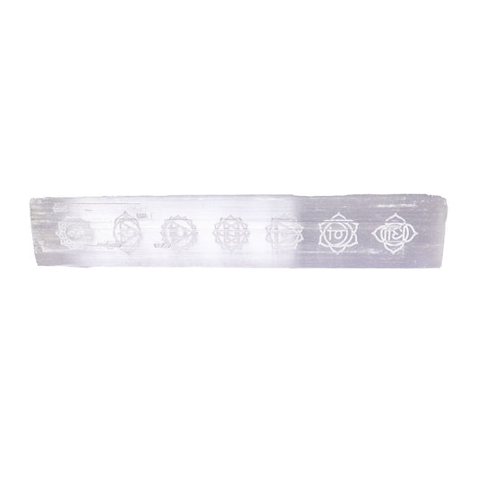 Selenite Chakra Engraved Charging Plate