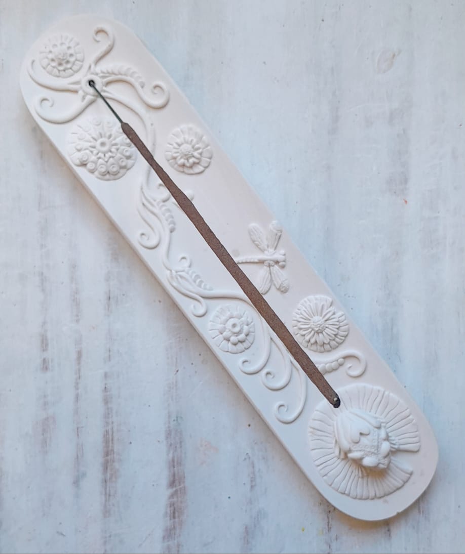 Bee Harmony White Incense Holder