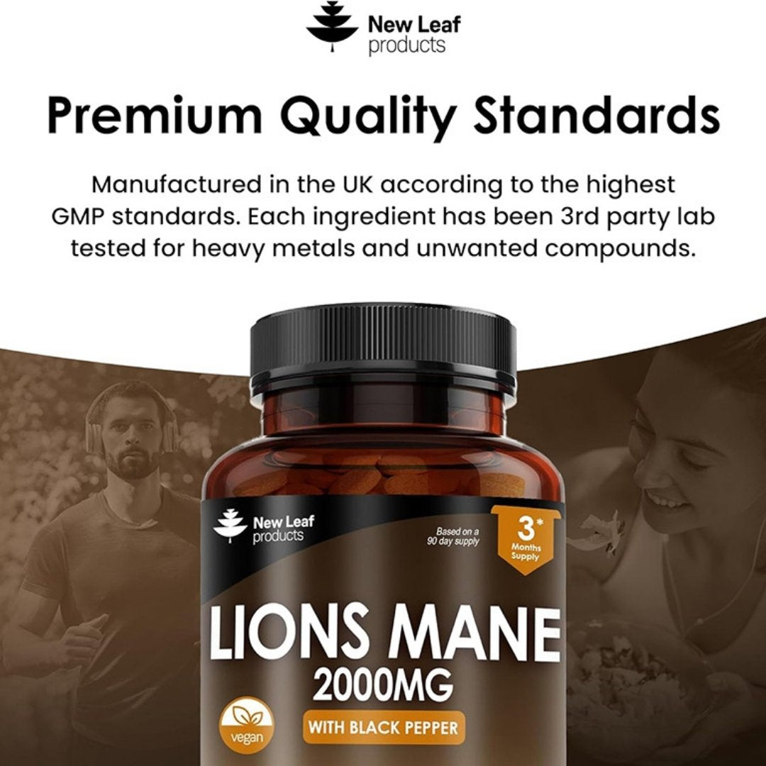 Lions Mane Tablets 200mg with Black Pepper