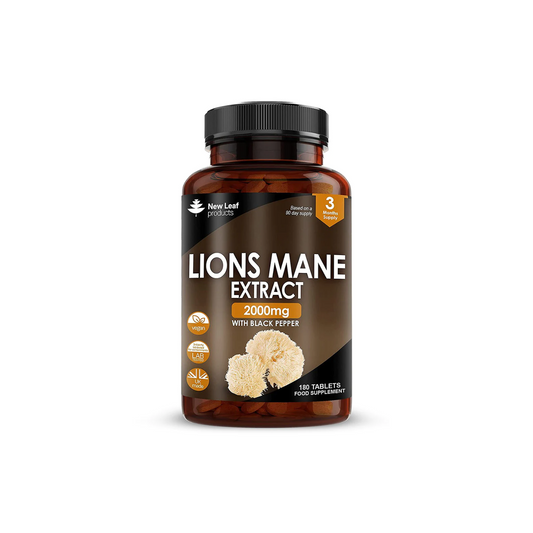 Lions Mane Mushroom 2000mg - 180 | 365 High Strength Vegan Tablets