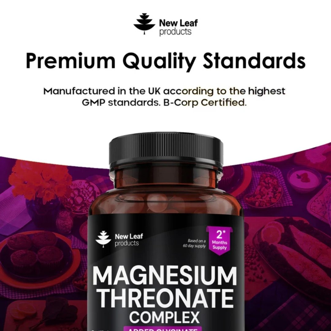Magnesium Threonate & Glycinate Complex Capsules 2550mg