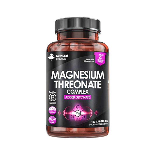 Magnesium Threonate Glycinate Complex High Strength Capsules Supplements - 2 months