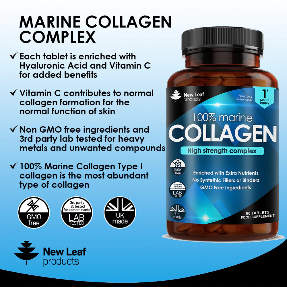 Super Collagen Supplement Type 1 100% Marine Collagen- 60 Tablets