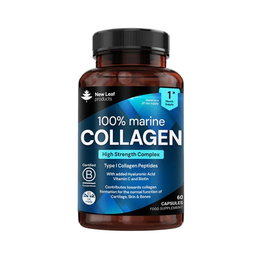 Marine Collagen Type I Capsules 1060mg with Hyaluronic Acid, Vitamin C & Biotin