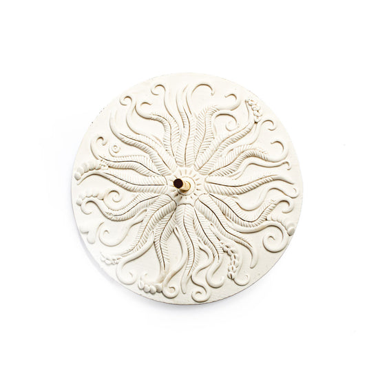 Oceanic Serenity White Incense Holder