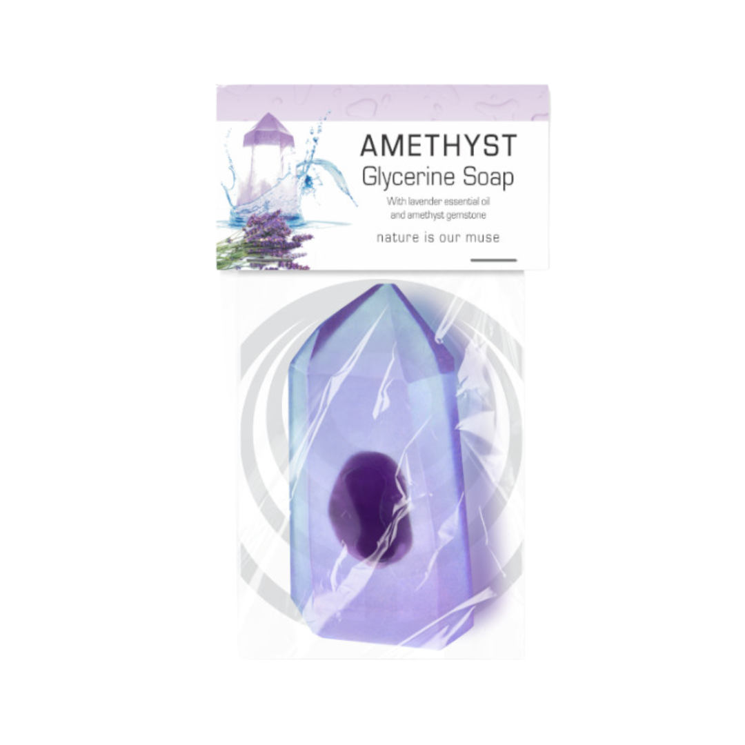Amethyst crystal soap