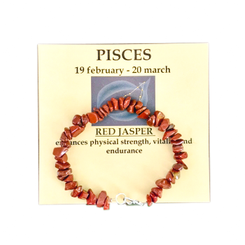 Pisces Bracelet with Red Jasper