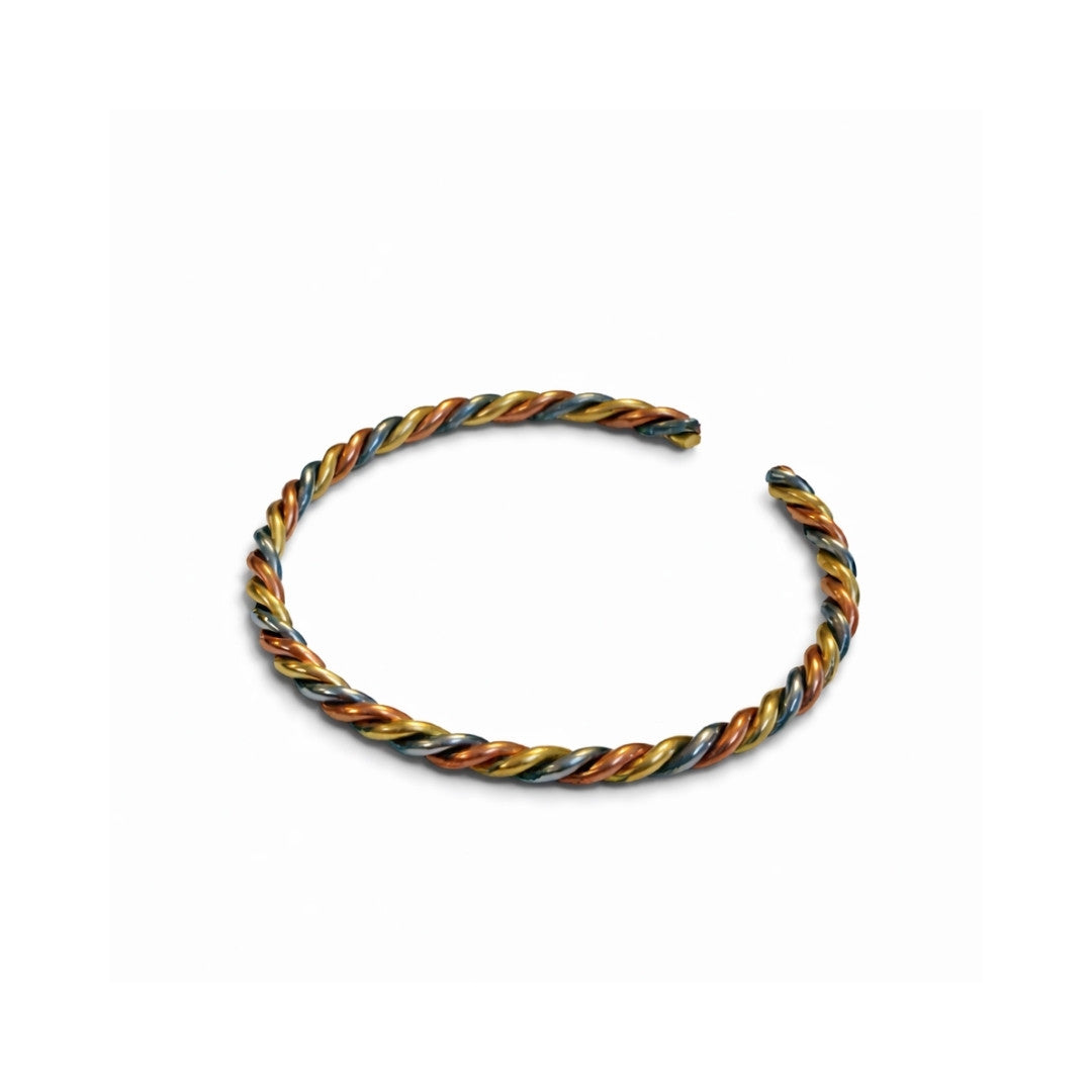 Three Metal Bangle – Copper, Brass & Steel