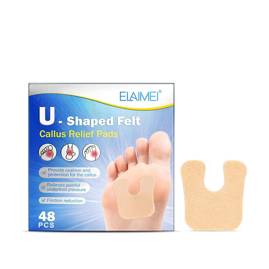 U-Shaped Felt Callus Relief Pads – 48 pcs