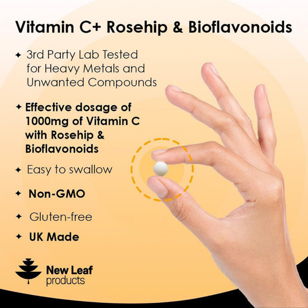 New Leaf High Strength Vitamin C + Rosehip 120 caps