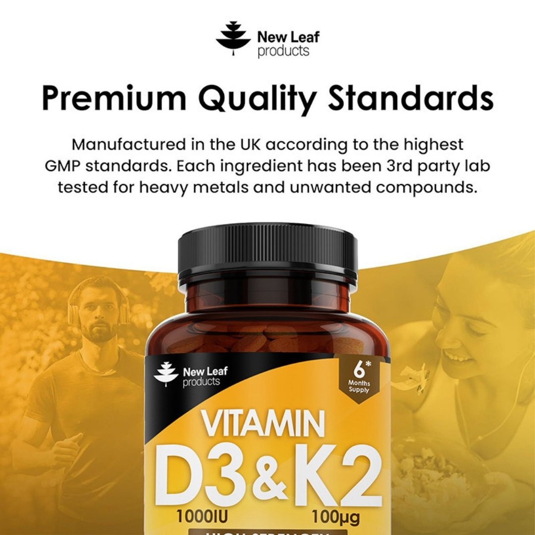 Vitamin D3 1000IU & K2 6 months