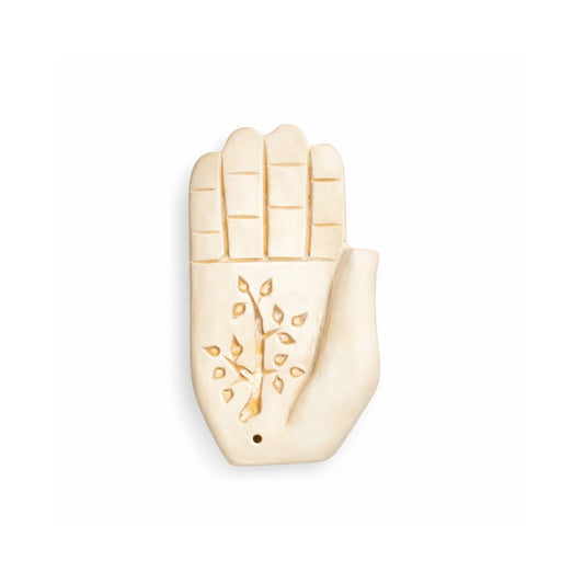 Hand Incense Holder – Resin Ash Catcher (White)