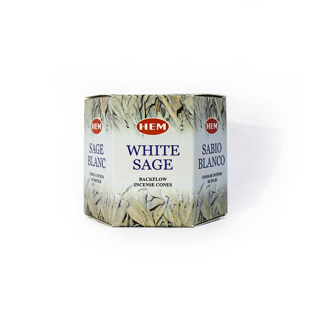 White Sage Backflow Incense Cones