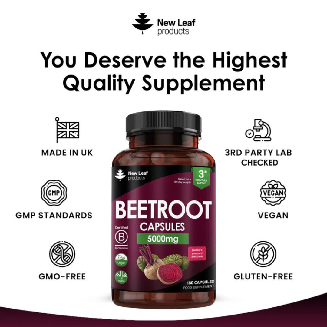 Beetroot Capsules With Black Pepper - 3 months