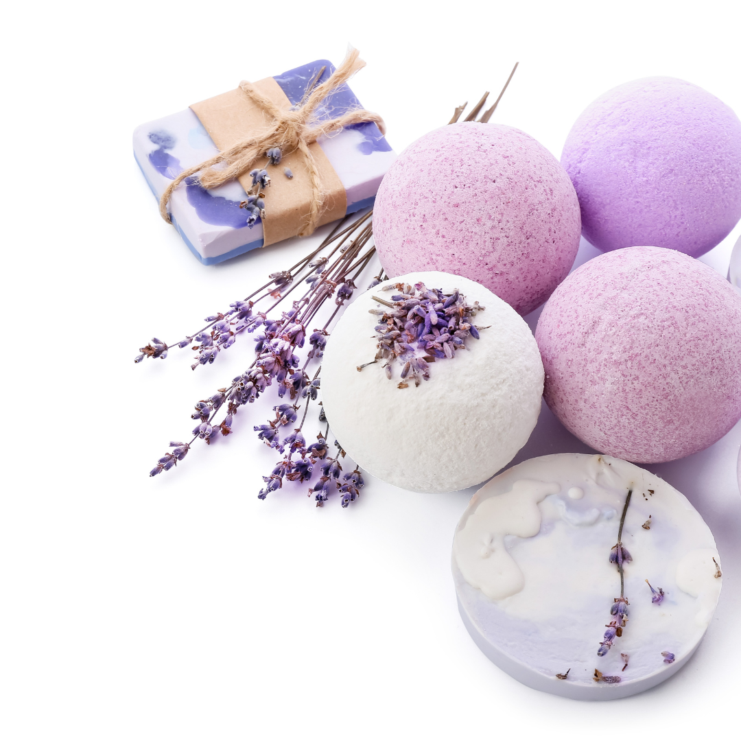 White & Purple Bath Bomb - Sweet Pear