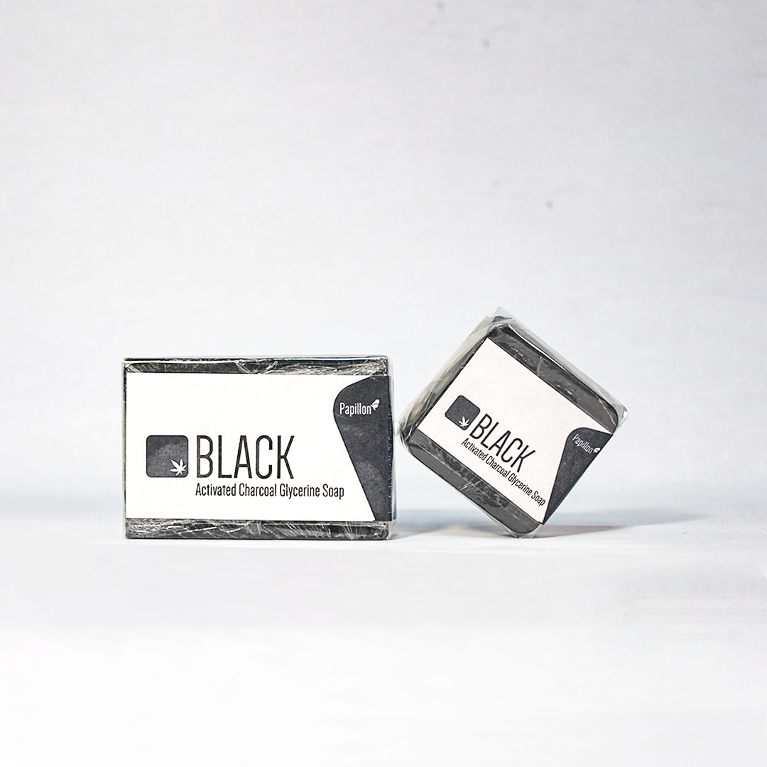 Papillon Black Activated Charcoal Soap 100g