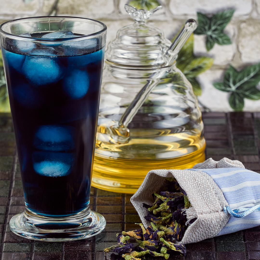 Blue Pea Butterfly Ice Tea 