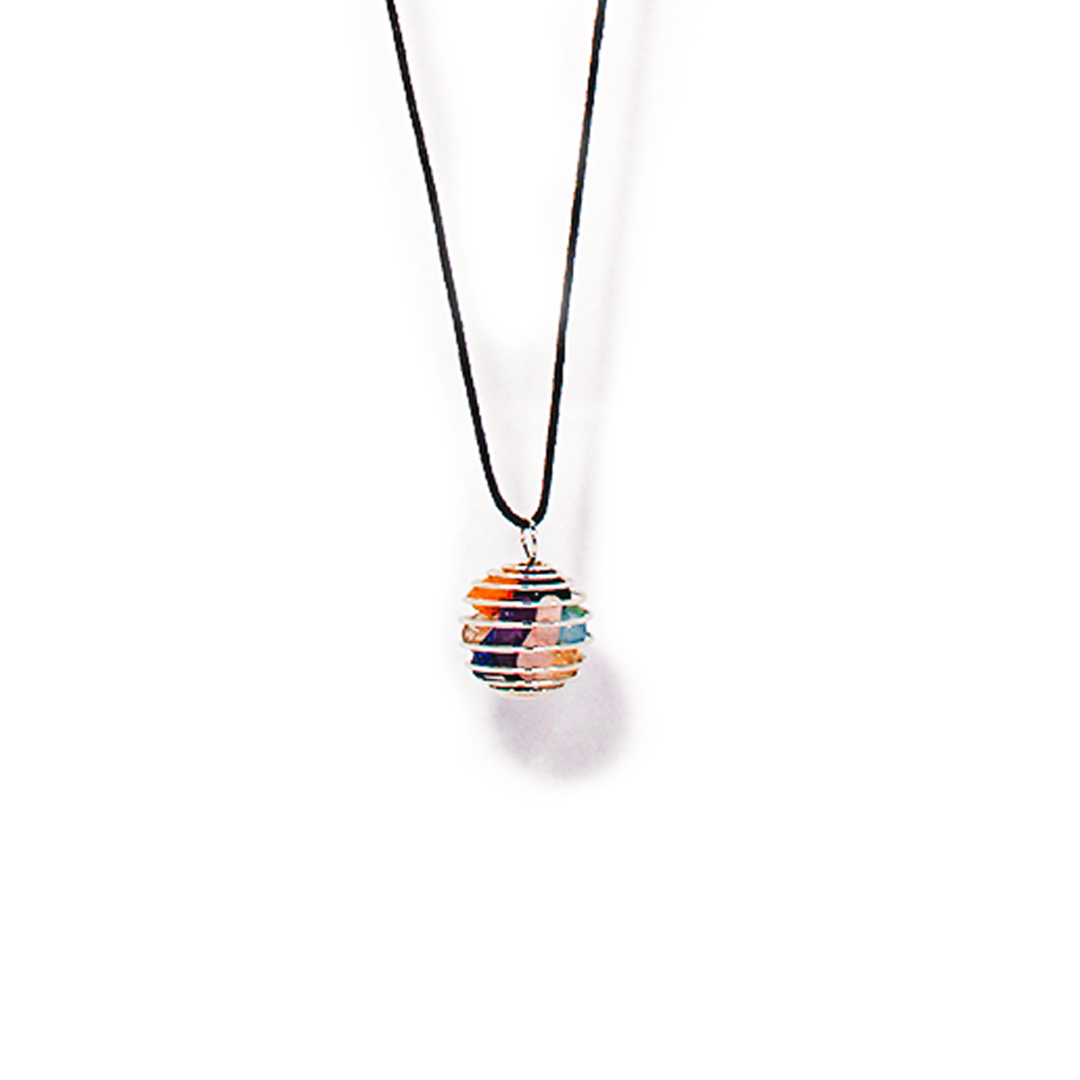 Chakra Pendant Necklace with silver ball
