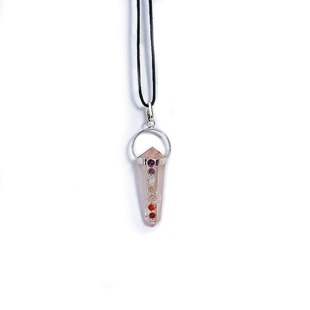 Chakra Pendant Rose Quartz Necklace