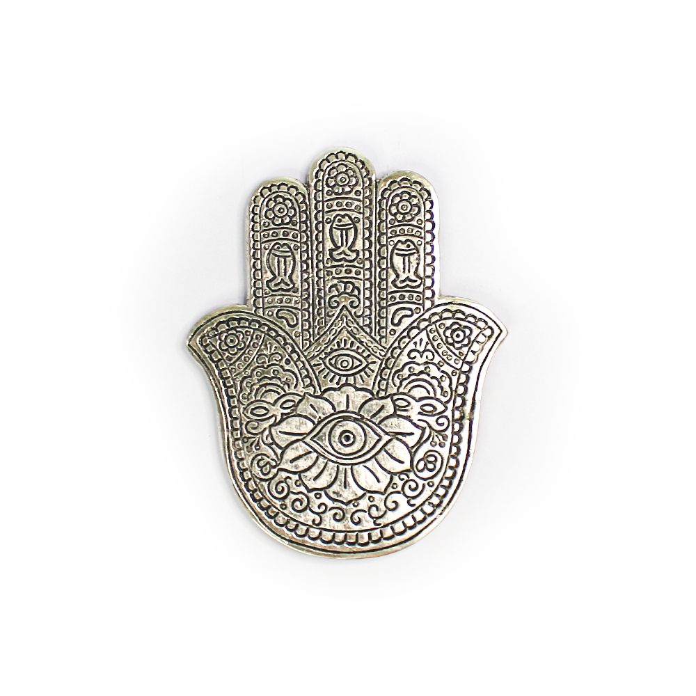 Hamsa Hand Aluminum Incense Holder