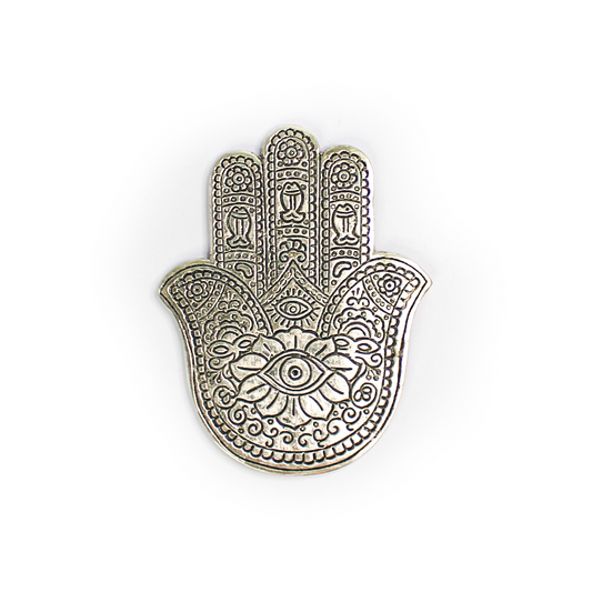 Hamsa Hand Aluminum Incense Holder