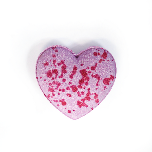 Purple Bliss - Purple & Pink Heart-Shaped Bath Bomb