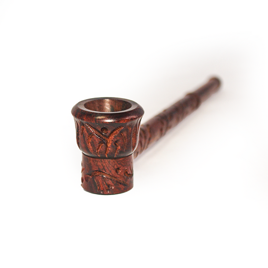 Traditional Handcrafted Wooden Pipe - Vase Shape