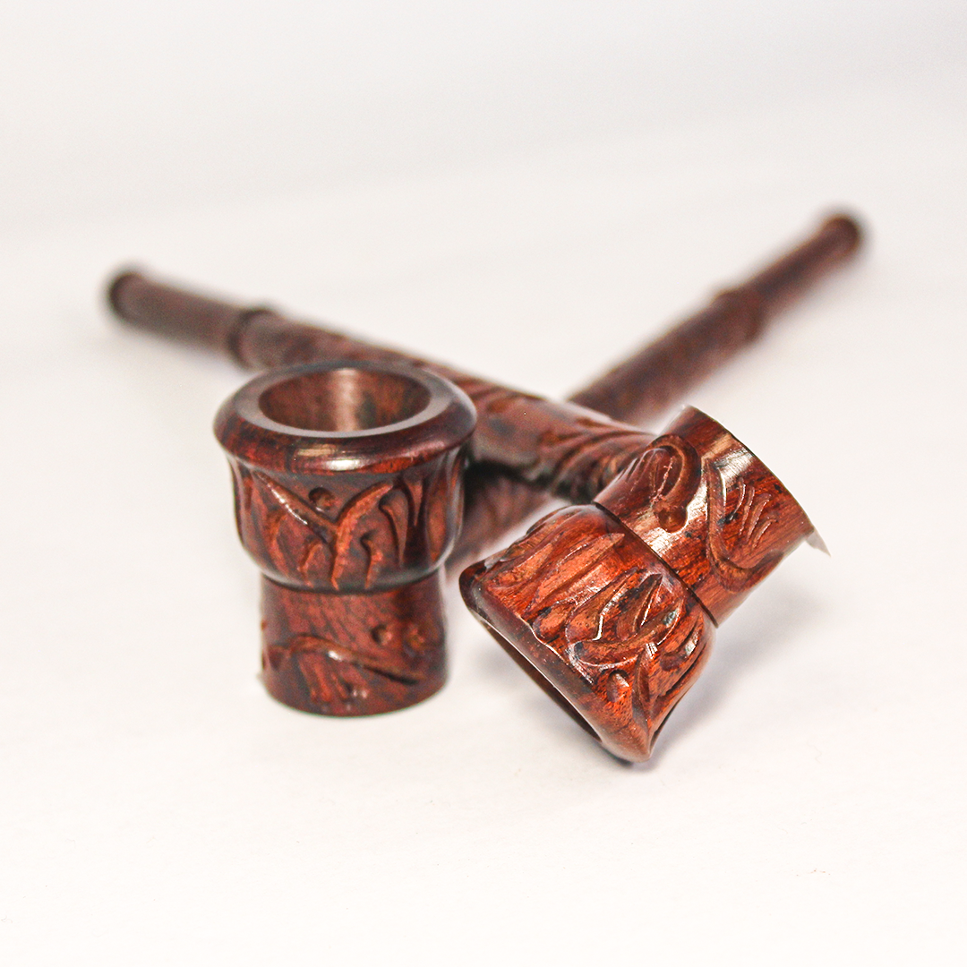 Traditional Handcrafted Wooden smoking  Pipe - Vase Shape