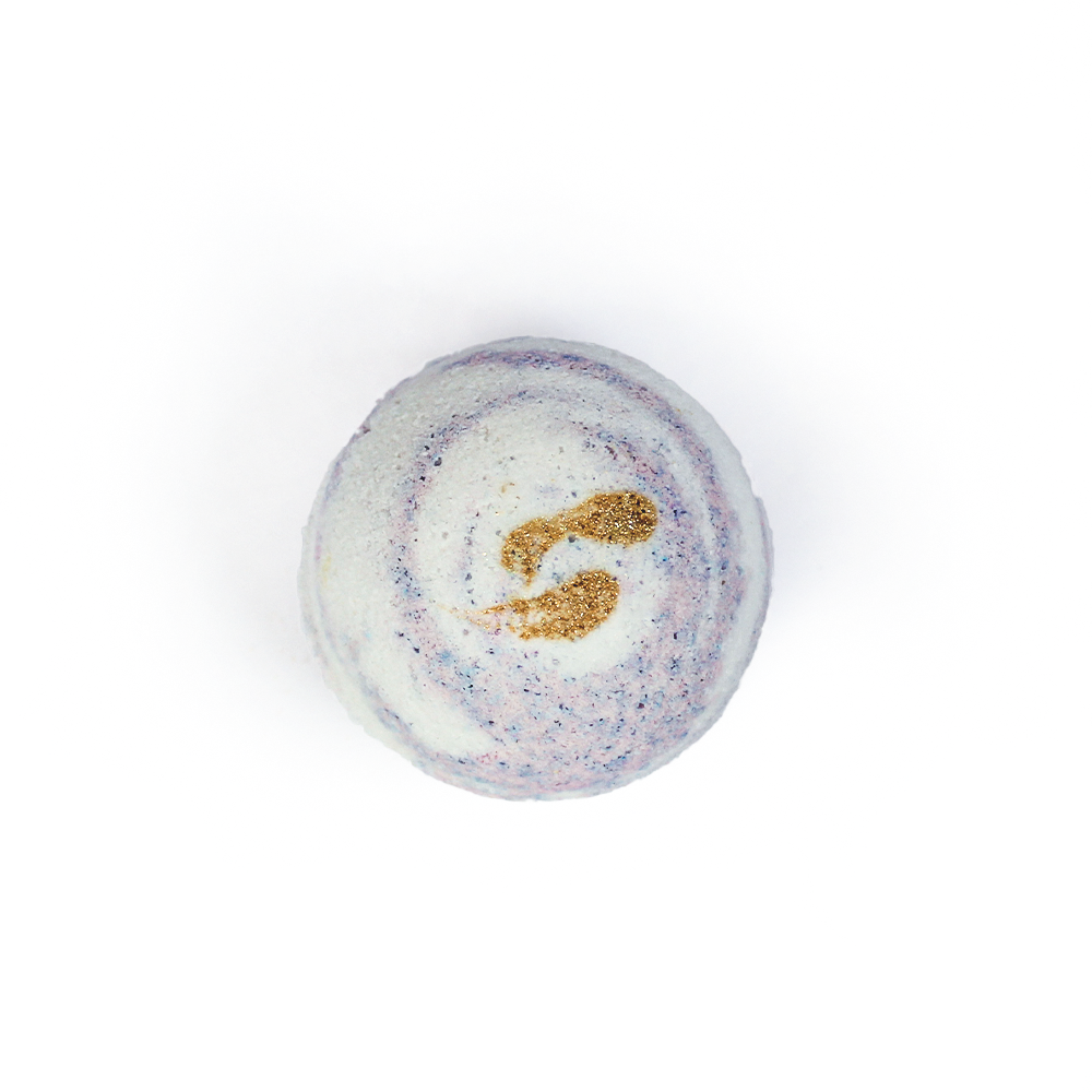 White & Purple Bath Bomb - Sweet Pear