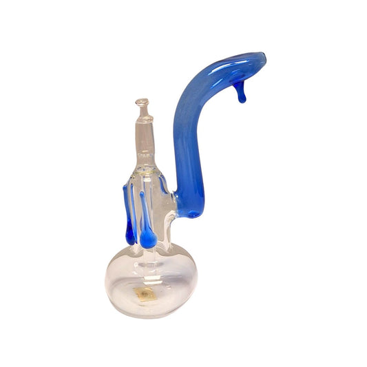 Clear Marble Drip Sherlock Bubbler
