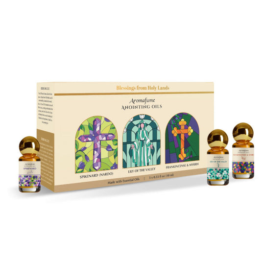 Frankincense & Myrrh, Lily of the Valley, Spikenard Anointing Oils Gift Set