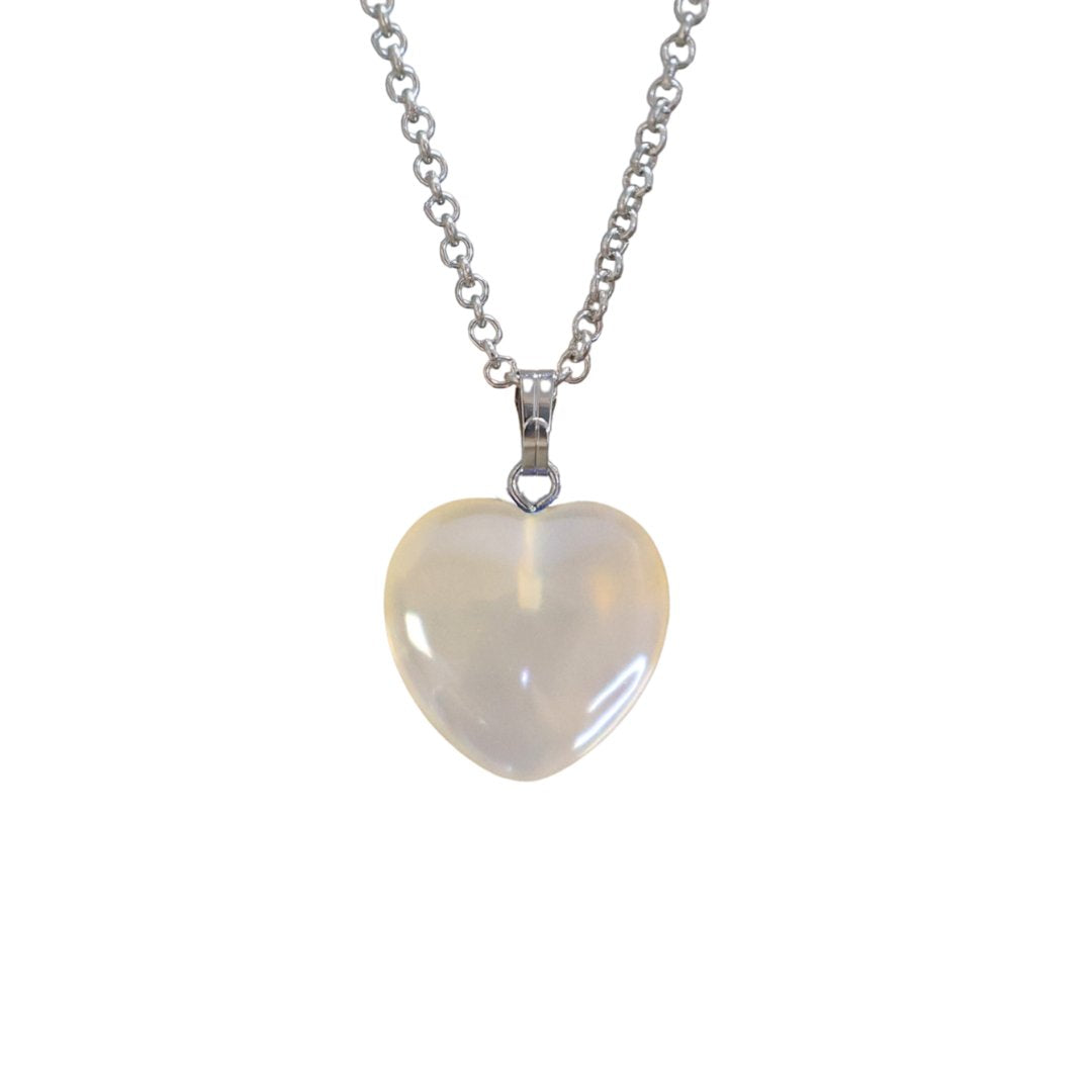 Assorted Gemstone Heart Necklaces