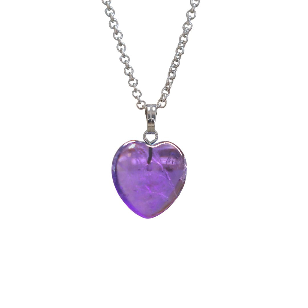 Assorted Gemstone Heart Necklaces