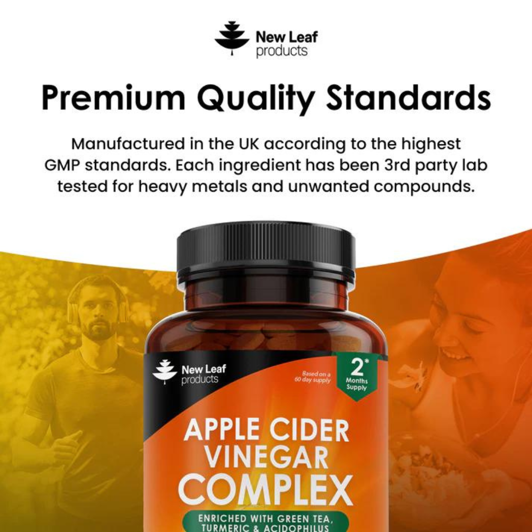 Apple Cider Vinegar with Mother Capsules , High Strength Apple Cider Vinegar with Mother + Probiotics, Tumeric & Ginger