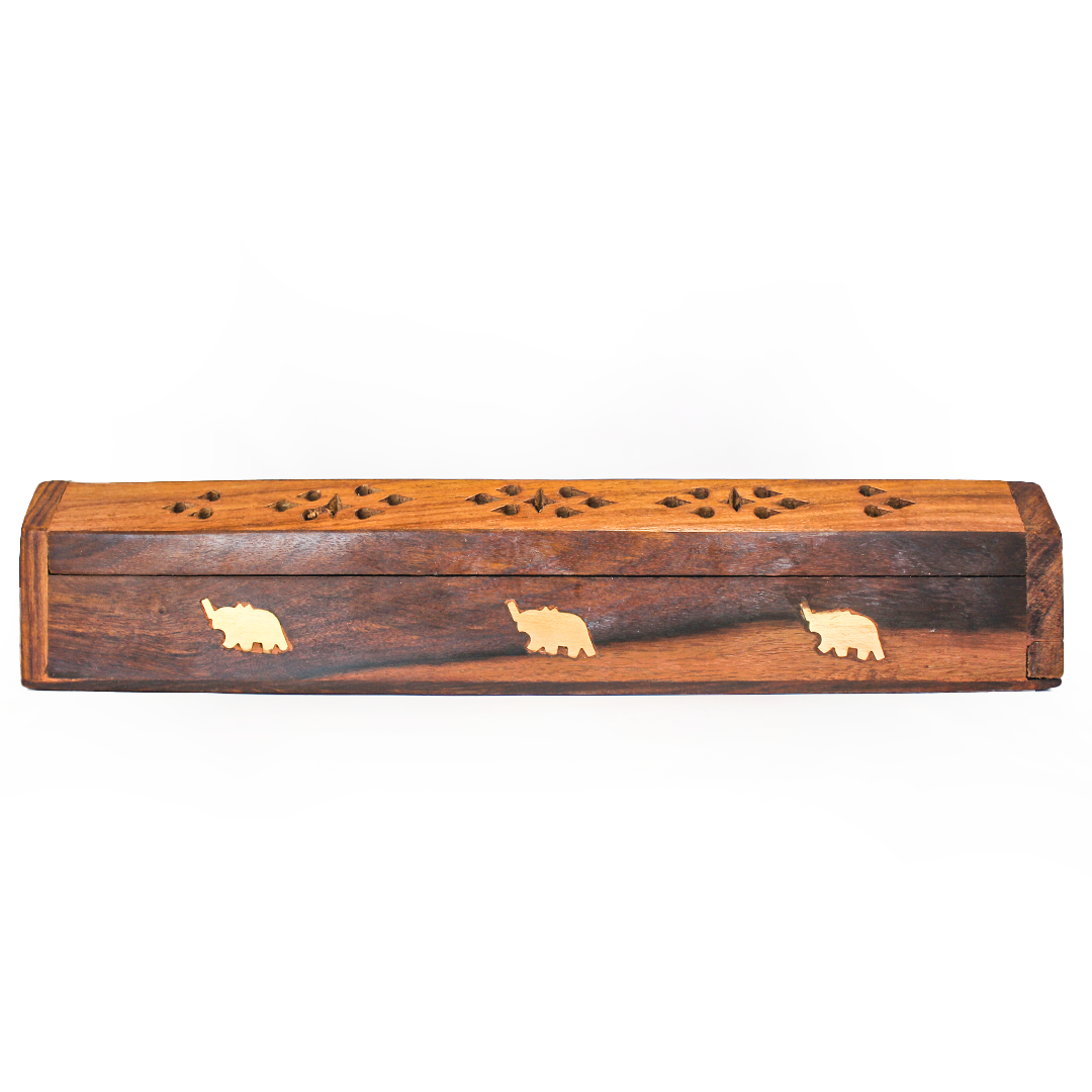 Ash Wooden Box - Elephant Design